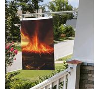 Bandiera vulcano, 6 x 0,9 m, per interni ed esterni, primavera, estate, autunno, inverno, giardino, bandierine con occhiello verticale su entrambi i lati, per decorazioni da cortile