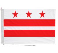 Bandiera Washington DC con corda e levetta - fatta a mano nel Regno Unito