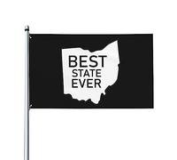 Bandiera We Are Ohio Best State Ever House, bandiera 3x5 piedi lato esterno singolo, striscioni dai colori vivaci anti-sbiadimento decorazione per esterni da giardino