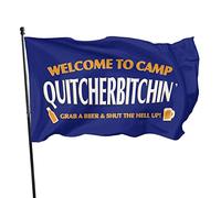 Bandiera Welcome to Camp Quitcherbitchin 9,1 x 1,5 m Bandiere da muro dai colori vivaci e resistenti allo sbiadimento UV per esterni ed interni