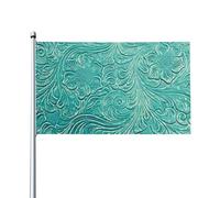 Bandiera Western Country Turchese Floreale Stampata 3x5 Piedi Decorazione Balcone Bandiera Iconica