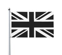 Bandiera White And Black British Flag England Stagione Bandiera Prova Di Sbiadimento 2 Occhielli Metallici Striscione All'Aperto, Per Feste Estive, Eventi, Giardino, 90x150cm
