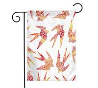 Bandiera Wing Swallow Summer Pattern Texture Animals Life Wildlife Hand Trendy Animal Wild Bird Colori Vivaci Stagione Bandiera, Per Feste Estive, Balcone, 30x45cm