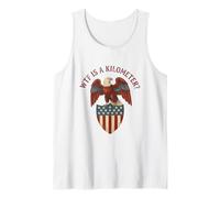 Bandiera WTF IS A Kilometer Funny USA Freedom Patriot Eagle Canotta