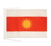 BANDIERA YAZIDISMO NUOVA 45x30cm - BANDIERINA RELIGIONE YAZIDI 30 x 45 cm cordicelle - AZ FLAG