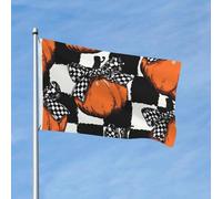 Bandiera zucca rossa 90 x 1,5 m doppia faccia girasole raccolta giardino bandiera banner per casa cortile esterno interno festa decorativa