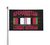 Bandieradacortile Afghanistan Combat Veteran per Domestiche 3x5 FT | Resistente alle intemperie Striscione con 2 Occhielli Segnali da Giardino per Letto Decorazioni