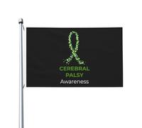 Bandieradacortile Cerebral Palsy Awareness Con 2 Occhielli Bandiera Di Benvenuto Doppia Faccia Decorazioni Da Esterno Per Strada Decorazioni Cortile 3X5 Ft