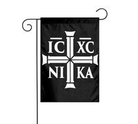 Bandieradacortile Christianity Ic Xc Nika Eastern Orthodox Appendere Bandiera Doppia Faccia Bandiere Giardino Per Patio Decorazioni Camere 12X18 Inch