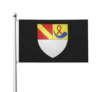 Bandieradacortile Coat Of Arms Of Lons Le Saunier Con 2 Occhielli Bandiera Pace Resistente Alle Intemperie Bandiere Giardino Per Interni Parete Vacanza 3X5 Ft