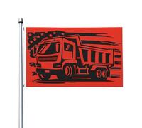 Bandieradacortile Dump Truck Usa Robuste Bandiera Da Giardino Con 2 Occhielli Bandiere Giardino Per Celebrazioni Decorazioni Domestiche 3X5 Ft