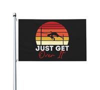 Bandieradacortile High Jump Just Get It Appendere Nautica Bandiera Robuste Striscione Da Giardino Per Decorazioni Interni Cortile 3X5 Ft