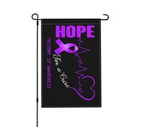 Bandieradacortile Hope For A Heal Trisomy 18 Awareness Robuste Bandiera Di Benvenuto Con 2 Occhielli Decorazioni Da Giardino Per Celebrazioni All'Aperto Prato 12X18 Inch