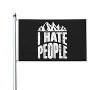 Bandieradacortile I Hate People Appendere Striscione Doppia Faccia Decorazioni Da Esterno Per Casa Balcone Attività 3X5 Ft
