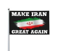 Bandieradacortile Make Iranian Great Again Support per Vacanza 3x5 FT | Robuste Bandiera da Giardino con 2 Occhielli Decorazioni da Esterno per Prato Domestiche