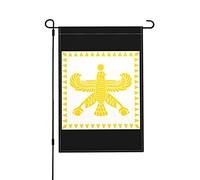 Bandieradacortile Standard Of Cyrus The Great White Appendere Nautica Bandiera Robuste Bandiere Giardino Per All'Aperto Camere Piantone 12X18 Inch