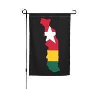 Bandieradacortile Togo Terrain Map Con 2 Occhielli Bandiera Robuste Striscione Da Giardino Per Piantone Interni Decorazioni 12X18 Inch