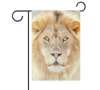 Bandieradacortile White Lion Doppia Faccia Bandiera Di Benvenuto Robuste Segnali Da Giardino Per Prato Domestiche Strada 12X18 Inch
