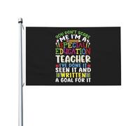 Bandieradacortile You Don'T Scare Me Im A Special Education Teacher Con 2 Occhielli Bandiera Verticale Garden Robuste Segnali Da Giardino Per Estate Celebrazioni Esterni 3X5 Ft