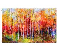 Bandieras Da Cortile Abstract Landscape Colorful Autumn Trees Fall Season Nature Bandiera Garden Divertente Bandieras Alta Qualità Per Patio Esterni 90X150 Cm