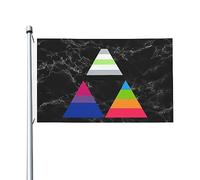 Bandieras Da Cortile Agender Bisexual Panromantic Triangle Pride Bandiera Di Benvenuto Alta Qualità Striscione Per Patio Spiaggia Esterni 90X150 CM