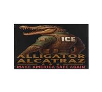 Bandieras Da Cortile Alligator Alcatraz One Way Athis Border Men Women Divertente Bandieras Anniversario Bandiera Di Benvenuto Decorativo Garden Flag Per Spiaggia Patio Veranda 90X150 Cm