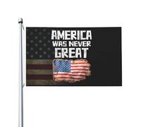 Bandieras Da Cortile America Was Never Great Divertente Bandieras Alta Qualità Striscione Per Veranda Prato Esterni 90X150 CM