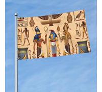Bandieras Da Cortile Ancient Egyptian Striscione Anniversario Garden Flag Alta Qualità Divertente Bandieras Per Patio Spiaggia Esterni 90X150 CM