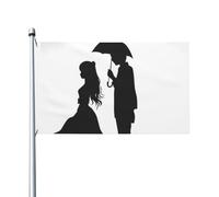 Bandieras Da Cortile Anime Lovers Silhouette Striscione Bandiera Garden Tutte Le Stagioni Per Spiaggia Patio 90X150 Cm
