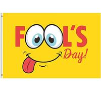 Bandieras Da Cortile April Fools Day Hipster Funny Yellow Cartoon Humor Divertente Bandieras Garden Flag Tutte Le Stagioni Per Prato Spiaggia 90X150 Cm
