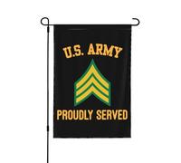 Bandieras Da Cortile Army E-5 E5 Sgt Garden Flag Durevole Striscione Decorativo Bandiera Di Benvenuto Per Esterni Veranda Prato S