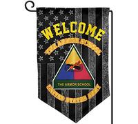 Bandieras Da Cortile Army The Armor School Sharp Corner Bandiera Di Benvenuto Alta Qualità Striscione Decorativo Garden Flag Per Patio Veranda Esterni 30X45Cm