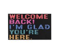 Bandieras Da Cortile Back To School Teacher Welcome Back I'M Glad You'Re Here Men Women Bandiera Di Benvenuto Durevole Divertente Bandieras Alta Qualità Per Patio Prato Spiaggia 90X150 Cm