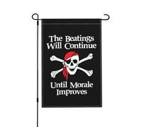 Bandieras Da Cortile Beatings Will Continue Until Morale Improves Fashion Bandiera Di Benvenuto Decorativo Bandiera Garden Tutte Le Stagioni Divertente Bandieras Per Patio Esterni 30X45Cm