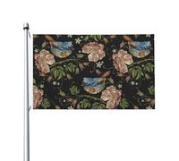 Bandieras Da Cortile Beautiful Birds And Flowers Bandiera Garden Tutte Le Stagioni Striscione Alta Qualità Garden Flag Per Veranda Esterni Patio 90X150 CM
