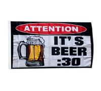 Bandieras Da Cortile Beer Attention It'S Beer :30 I Heart Beer W Love Bandiera Garden Alta Qualità Striscione Per Prato Esterni Veranda 90X150 CM