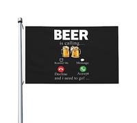 Bandieras Da Cortile Beer Is Calling Remind Me Message Decline Accept And I Need To Go Tutte Le Stagioni Striscione Alta Qualità Bandiera Di Benvenuto Per Spiaggia Esterni Veranda 90X150 Cm