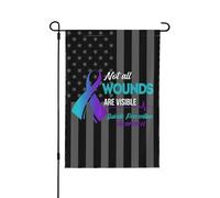 Bandieras Da Cortile Black Us Not All Wounds Are Visible Suicide Prevention Awareness Bandiera Garden Alta Qualità Garden Flag Anniversario Striscione Per Veranda Patio Spiaggia S