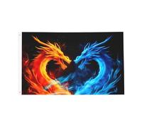 Bandieras Da Cortile Blue Red Dragon Bandiera Di Benvenuto Anniversario Bandiera Garden Durevole Divertente Bandieras Per Esterni Patio Prato 90X150 Cm