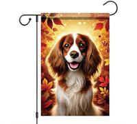 Bandieras Da Cortile Cavalier King Charles Spaniel Dog Bandiera Di Benvenuto Alta Qualità Garden Flag Tutte Le Stagioni Striscione Per Esterni Patio Spiaggia 90X150Cm