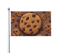 Bandieras Da Cortile Chocolate Cookie Striscione Divertente Bandieras Tutte Le Stagioni Per Spiaggia Patio 90X150 Cm