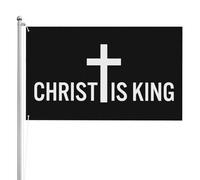 Bandieras Da Cortile Christ Is King Alta Qualità Striscione Durevole Bandiera Di Benvenuto Per Prato Patio Esterni 90X150 Cm