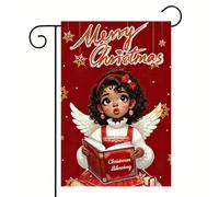 Bandieras Da Cortile Christmas Angel Reading Christmas Blessing Design Weatherproof Alta Qualità Bandiera Garden Anniversario Bandiera Di Benvenuto Per Esterni Spiaggia S