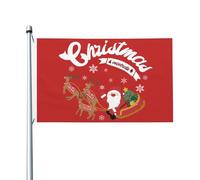 Bandieras Da Cortile Christmas Celebrate Santa Claus Reindeer Snowflake Divertente Bandieras Decorativo Bandiera Garden Tutte Le Stagioni Striscione Per Esterni Spiaggia Prato 90X150 Cm
