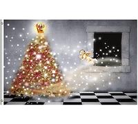 Bandieras Da Cortile Christmas Flying Angel Decorating The Tree With Stars Winter Holiday Divertente Bandieras Anniversario Bandiera Di Benvenuto Per Patio Prato Spiaggia 90X150 CM