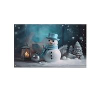 Bandieras Da Cortile Christmas Snowman Winter Divertente Bandieras Alta Qualità Striscione Tutte Le Stagioni Bandiera Di Benvenuto Per Patio Prato Spiaggia 90X150 Cm