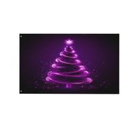 Bandieras Da Cortile Christmas Tree Star Striscione Tutte Le Stagioni Divertente Bandieras Anniversario Bandiera Garden Per Veranda Prato Esterni 90X150 Cm