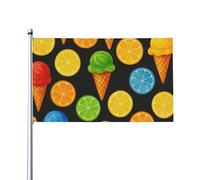 Bandieras Da Cortile Colorful Lemon Slices And Ice Creams Garden Flag Alta Qualità Striscione Decorativo Bandiera Di Benvenuto Per Patio Esterni Spiaggia 90X150 CM