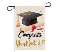 Bandieras Da Cortile Congrats Grad Diploma Cap You Did It Small Class Of 2025 Bandiera Garden Decorativo Garden Flag Tutte Le Stagioni Bandiera Di Benvenuto Per Spiaggia Veranda Prato M