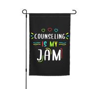 Bandieras Da Cortile Counseling Is My Jam School Counselor Teacher Striscione Tutte Le Stagioni Divertente Bandieras Decorativo Bandiera Di Benvenuto Per Patio Esterni Veranda S